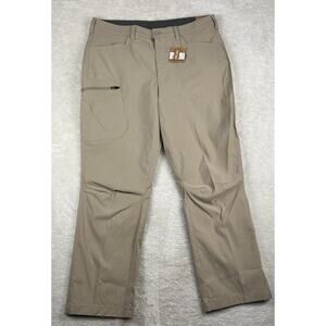 Eddie Bauer MR Rainier Pants Men’s Sz 36x30 Khaki Cargo UPF 50+ Hiking Outdoors